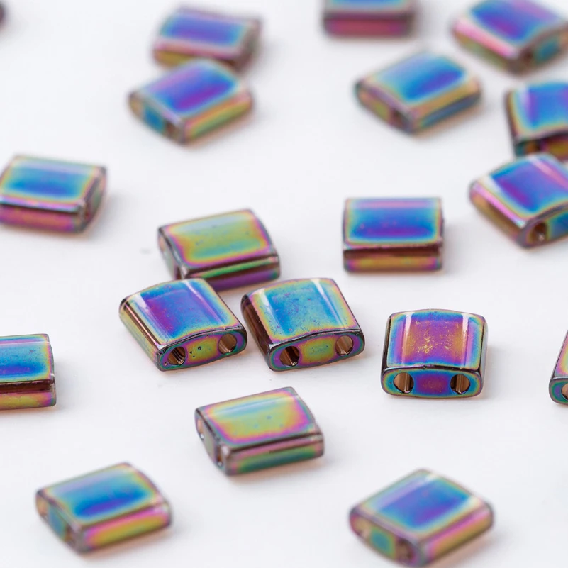 Taidian Miyuki Tila Бисер для ювелирных изделий ручной работы бусины 5x5x1,9 мм 2 отверстия 3/5 г/лот - Цвет: TL-296