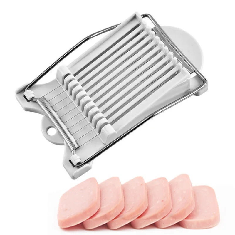 

Kitchen Tools Kitchenware Ham and Egg Slicer Luncheon Meat Slicer Fruit Cutter 304 Stainless Steel Cutting Line Home Baking Tool