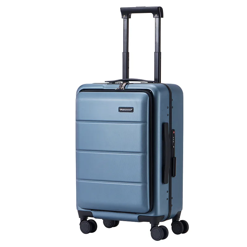Blue Новинка, 2" 24" 2" дюймов ABS+ PC чехол для костюма, сумка в виде ракушки, универсальный чехол на колесиках для переноски багажа на молнии, чехол для путешествий, Модный чехол на колесиках - Цвет: Blue
