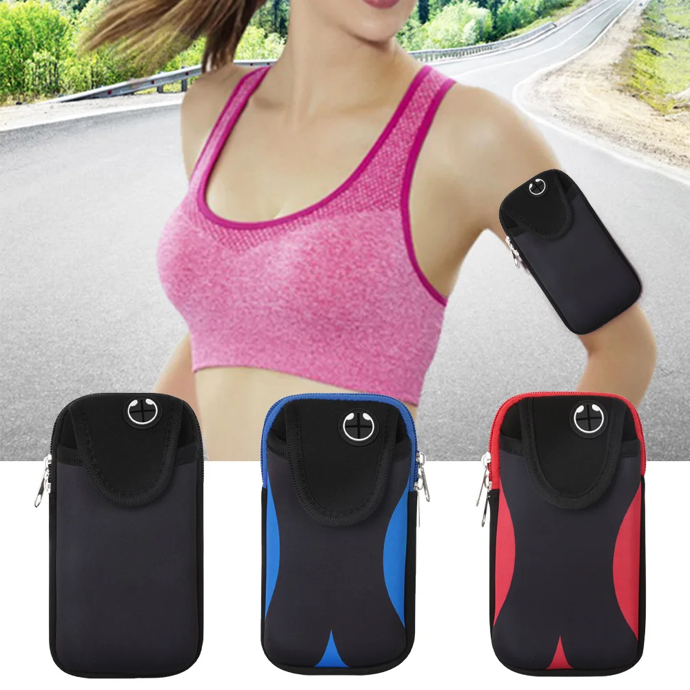 

6,5 дюймовый Мягкий для бега фитнеса легко носить универсальный для бега водонепроницаемые аксессуары сумка на руку наружный походный брасл...