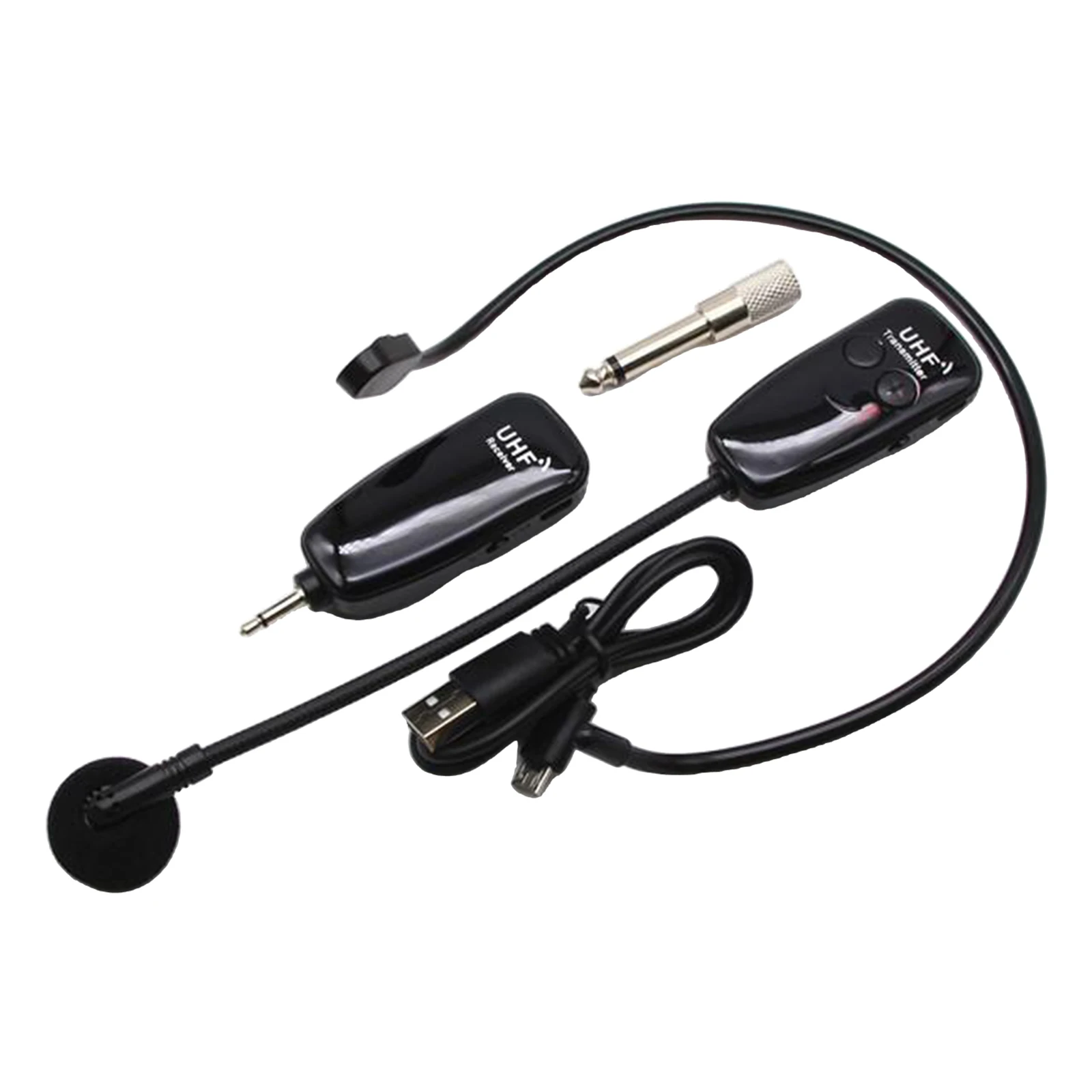 

Wireless Microphone,Amplifier Microphone and Headset 2 in1 Mic Headset with Wireless Receiver for Stage Speaker and Teaching