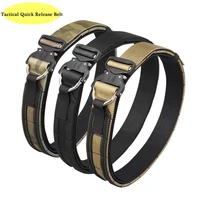 new tactical belt quick release metal buckle combat molle mens belts military hunting airsoft mens belt 1 77 inch police belt