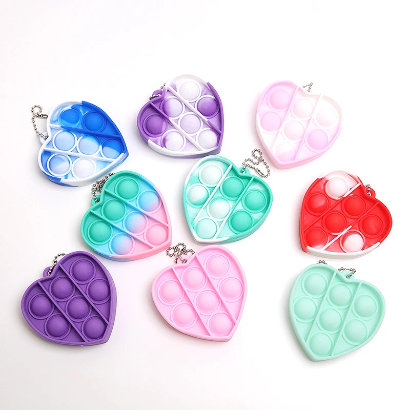 

Mini Push Bubble Sensory Toy Autism Needs Squishy Stress Reliever Toys Anti-Stress Fidget Keychain Child Stress Reliever Gift
