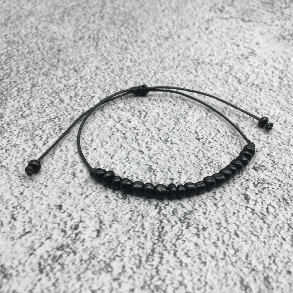 Богемные тканые Многослойные красочное плетение круглый бисером браслет ретро