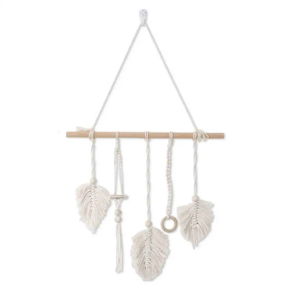 Ins Стиль Хлопок Вязание одеяло Декор Тканый гобелен удобные деревянные бусины