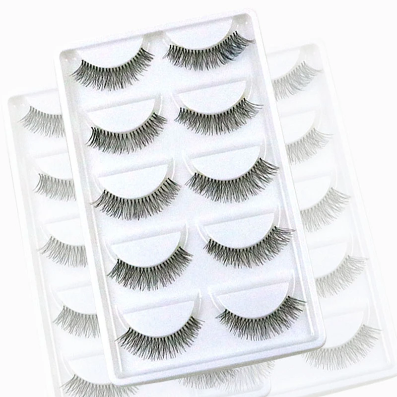 5 пар Потрясающие Красивые Накладные ресницы ручной работы с крестиком мягкие