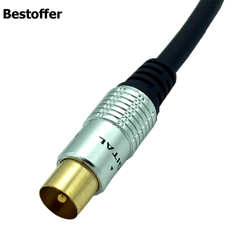 30 см позолоченный 9 5 мм ТВ адаптер Папа-мама кабель коаксиальный HD | Электроника