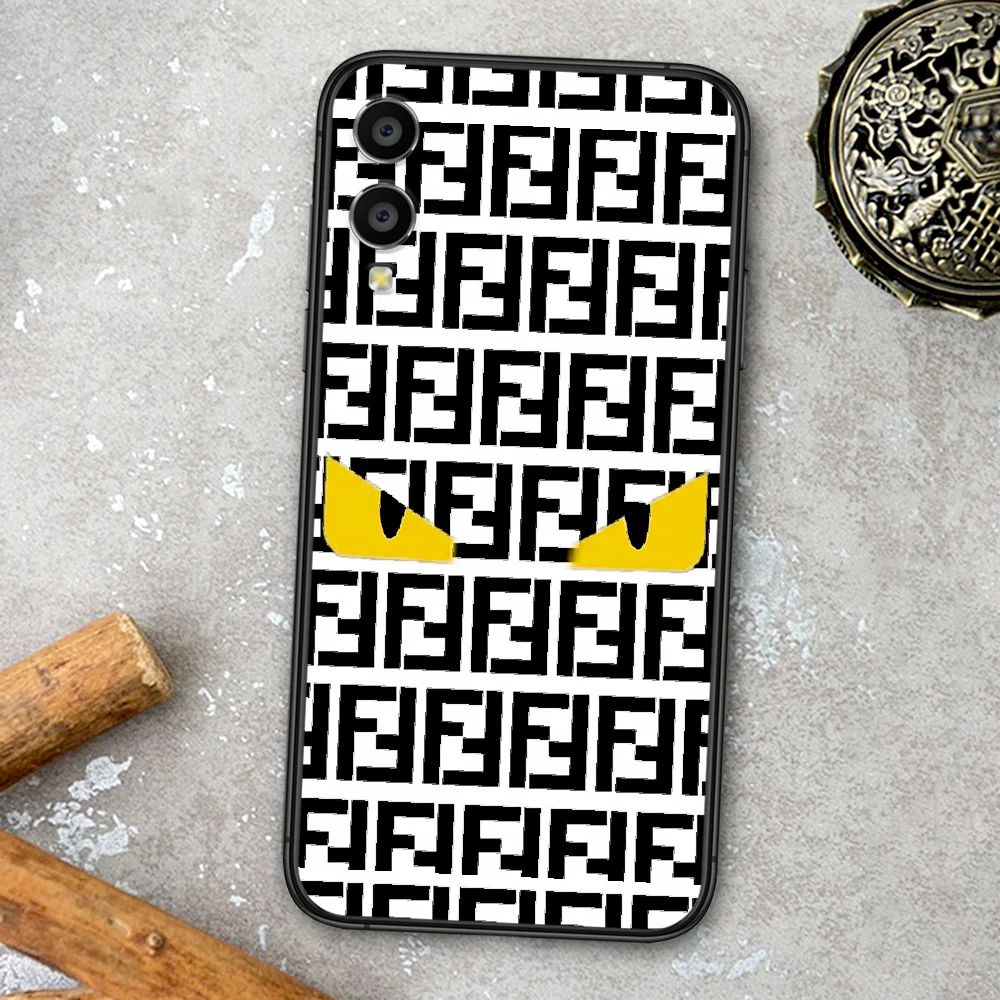 

Fashion Luxury Brand F Phone Case For Huawei Honor 6A 7A 7C 8 8A 8X 9 9X 10 10i 20 Lite Pro Play black Shell Silicone Hoesjes