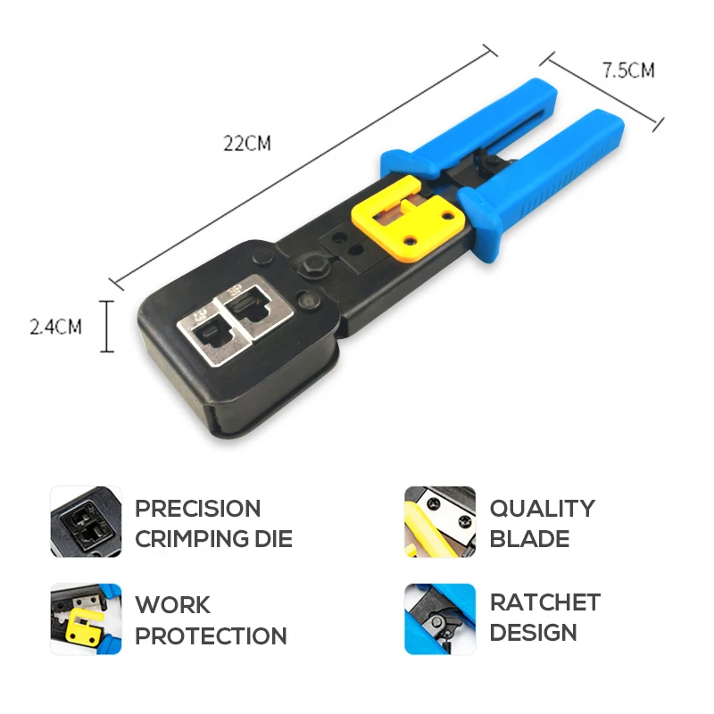 Обжимные клещи RJ45 ручной сетевой инструмент плоскогубцы RJ12 cat5 cat6 8p8c