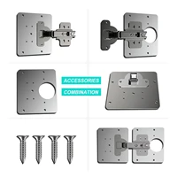 furniture hardware accessories hinge repair plate rust resistant stainless steel for cabinet drawer window with 2 way connector