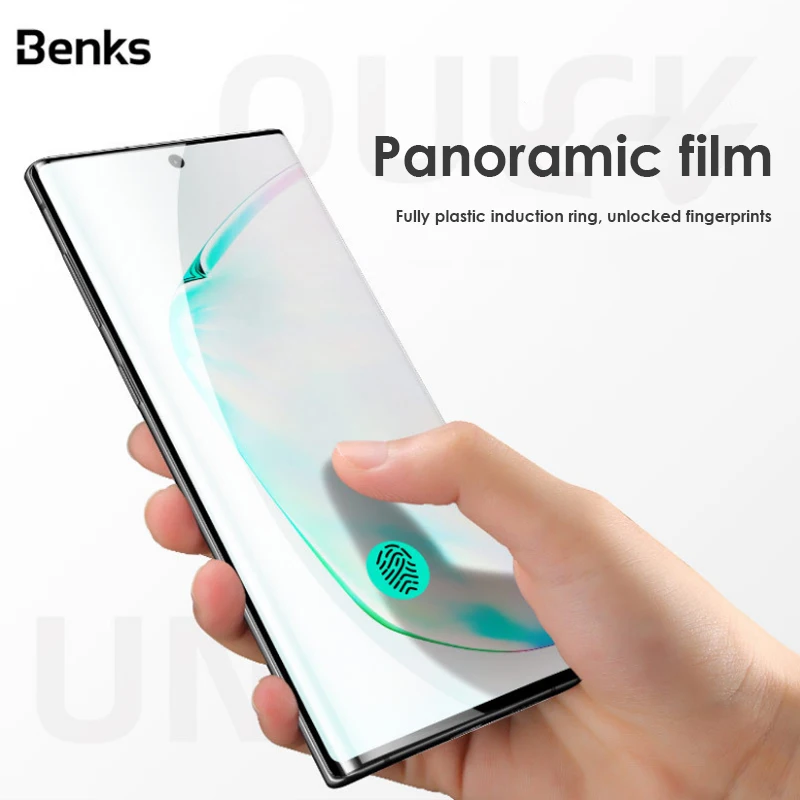 Закаленное стекло Benks AGC 3D с закругленными краями для Samsung Note 10 Plus + 0 3 мм
