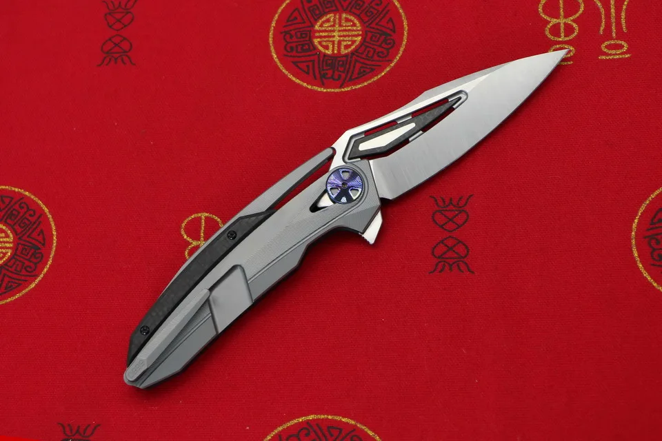 Новинка KANEDEIIA ZT0999 складной нож M390 лезвие Титан+ рычаг CF утилита Кемпинг Охота Карманные Ножи EDC инструменты