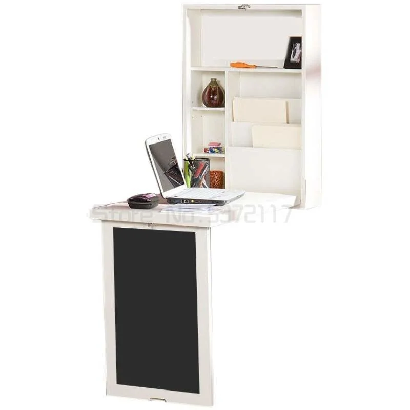 

Wall hanging folding dining table wall learning table multifunctional telescopic bar invisible wall hanging desk