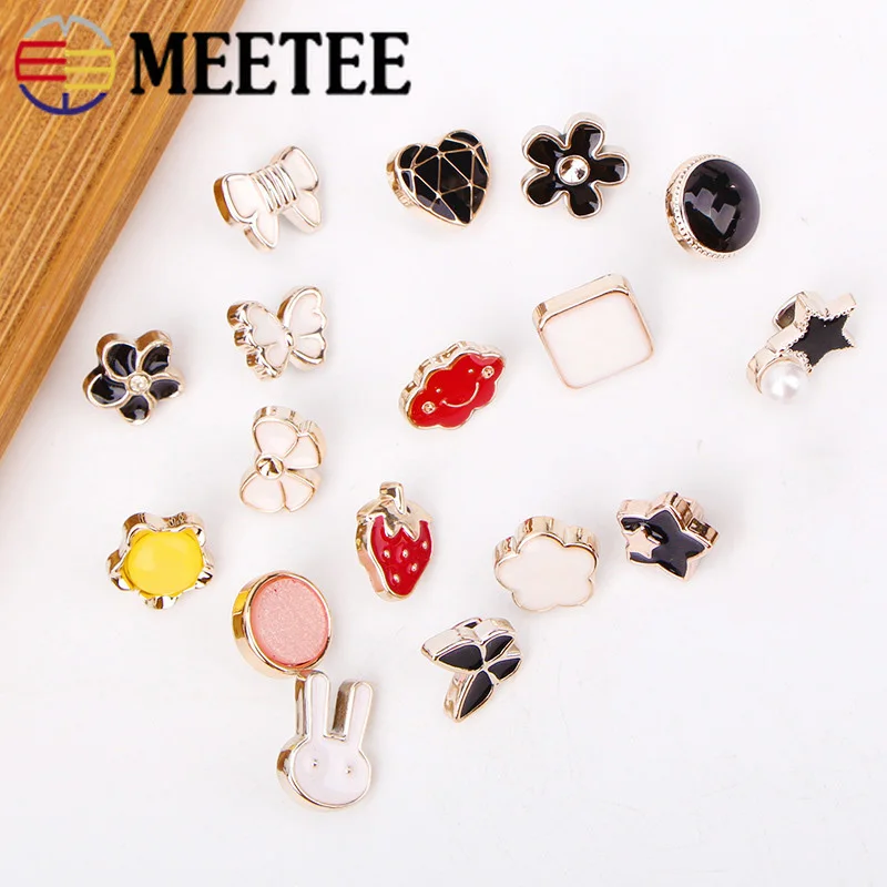 Meetee 50 шт. кнопка рубашки несколько стилей хвостовик круглые полимерные