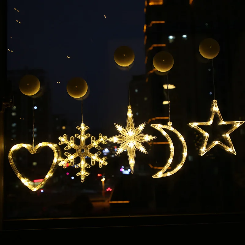 Светодиодные рождественские подвесные светильники пятиконечный Звездный