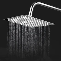 chrome shower head stainless steel 8 inch showerhead high pressure bathroom rainfall shower head square top sprayer install easy