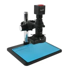 HDMI VGA 1080P SONY IMX307 промышленный электронный цифровой видеомикроскоп камера + 144 светодиодных кольцесветильник + X 500x C объектив