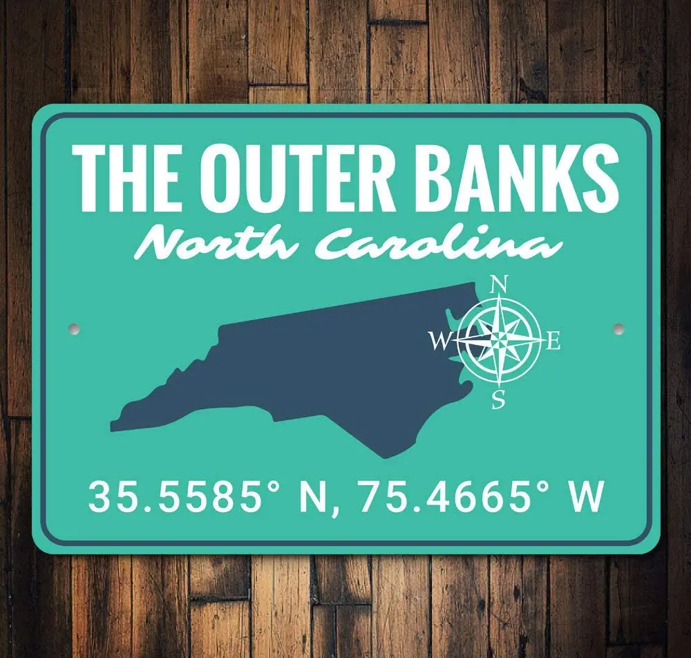 

Outer Banks Decor, Decor for Nc, Nc Coastal Life, Scenics- Metal Sign, Aluminum Metal Signs Tin Plaque Wall Art Poster