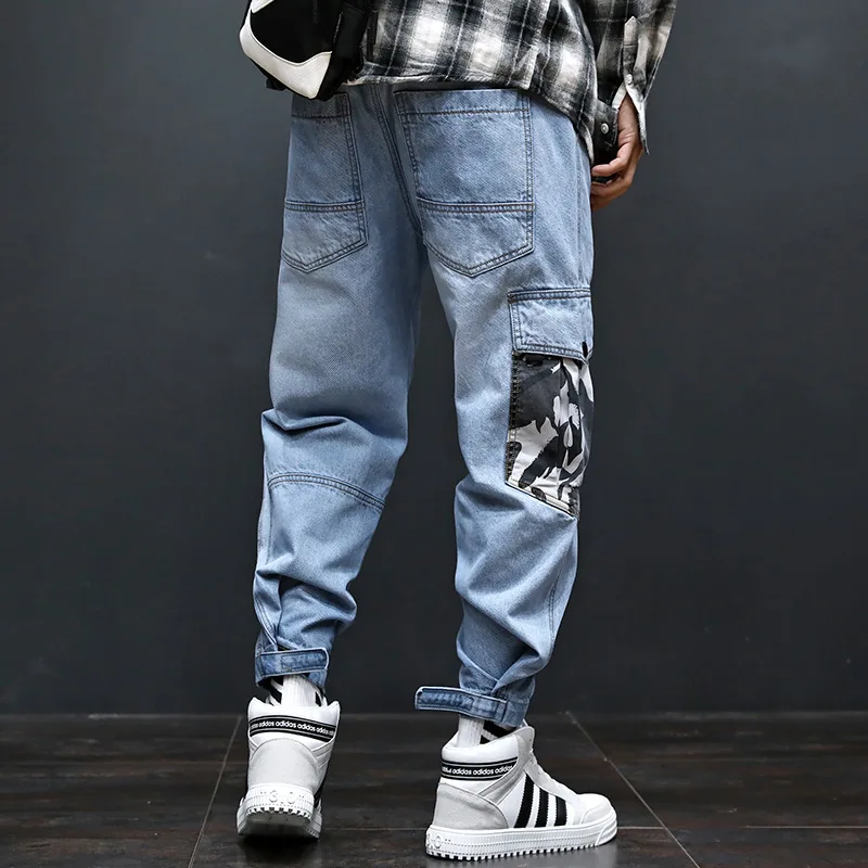 

New Style Men's Loose Hip-hop Overalls Men's Youth Fashion Small Feet Tie Mouth Casual Pants Harun Men's Pants