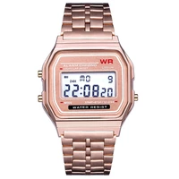 rose gold silver watches men women electronic digital display retro style clock mens relogio masculin reloj hombre homme