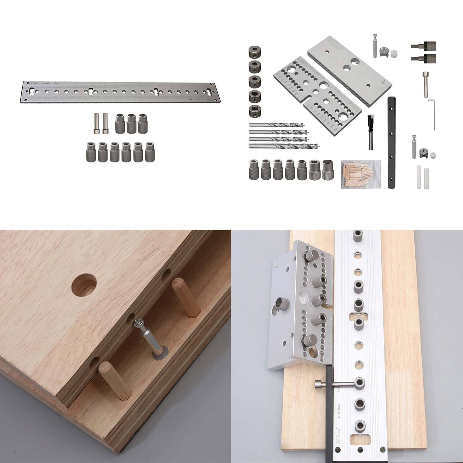 

Hole Jig Kit Woodworking Hole Puncher Driller Dowel Jig Kit DIY Drill Tools