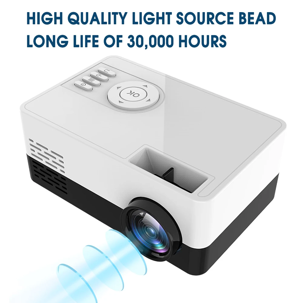 Мини домашний проектор J15 с поддержкой 1080P AV USB SD-карты портативный карманный для