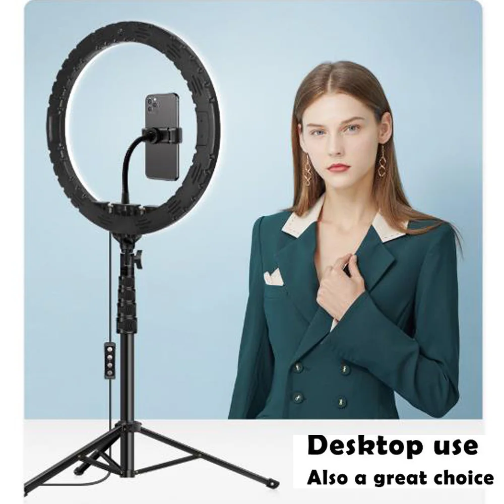 

12inch Ring Light With Tripod Stand Phone Holder USB Plug For iPad Photography Studio Video LED Ring Lamp 5600K With For Makeup