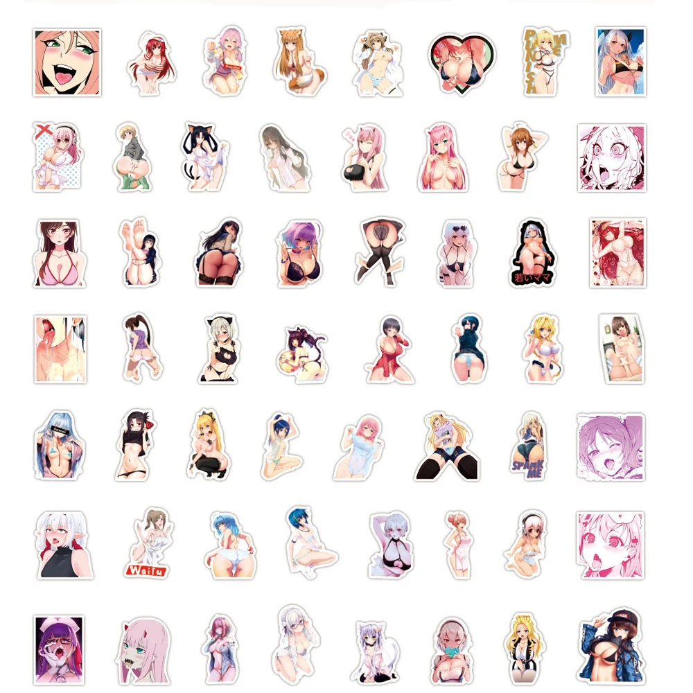 1050100pcs tease vulgar sexy beauty girls stickers laptop guitar luggage waterproof graffiti sticker decal kid classic toys free global shipping