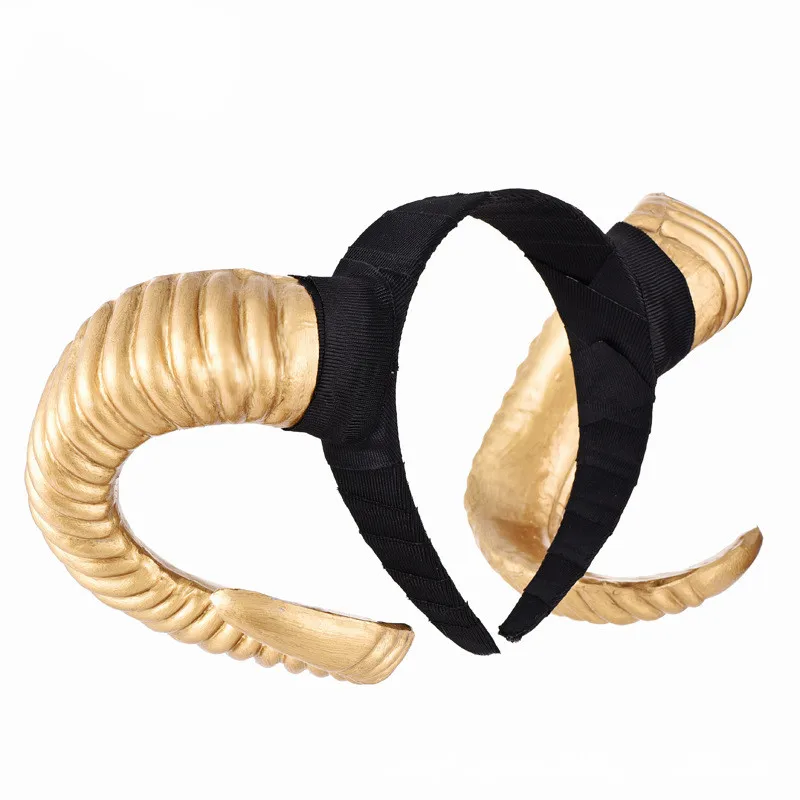 

Gothic Claw Headband Demon Sheep Horn Headband Halloween Carnival Day Party Role Playing Dark Black Hair Accessories