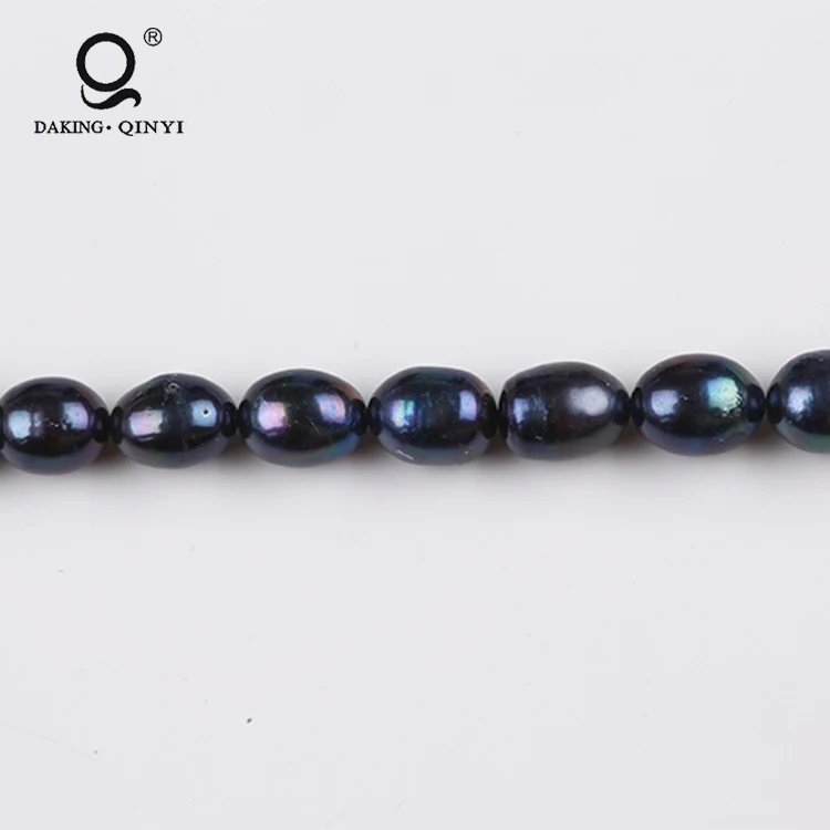 Cheap Pearl Farm Cultured Rice Shape Big Size Black Freshwater Stand For Jewelry Making | Beads