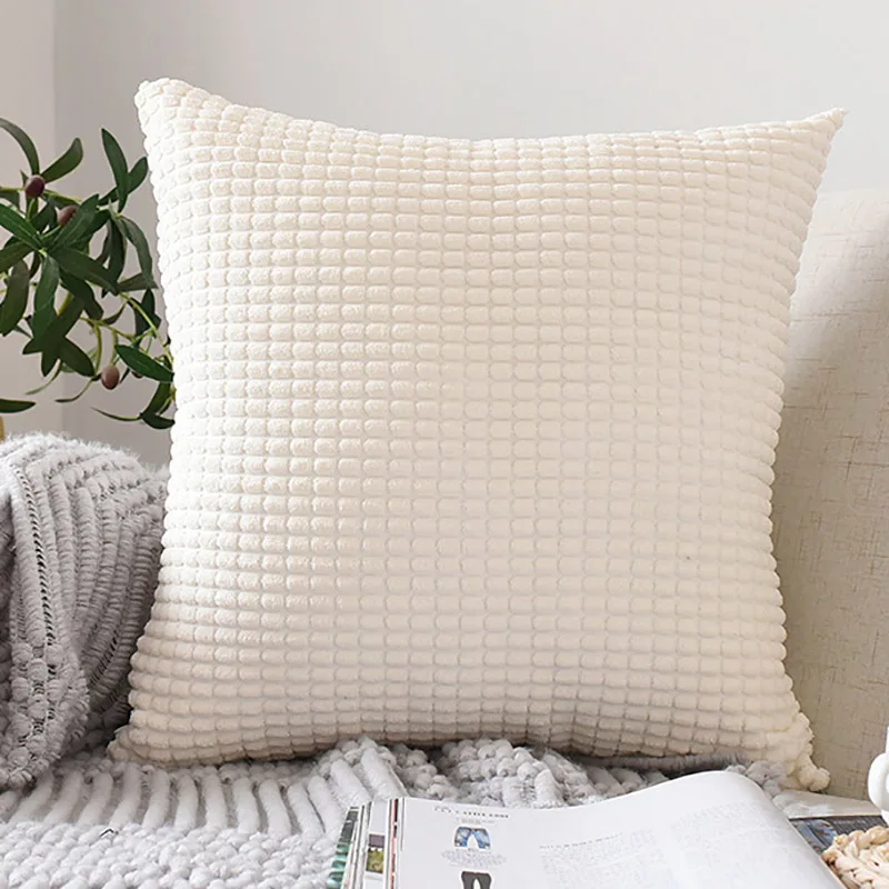 Decorative Cushion Cover Pillows Sofa Bed Simple Car Home Decor White Throw Case on the Pillow 45x45cm Travesseiro | Дом и сад