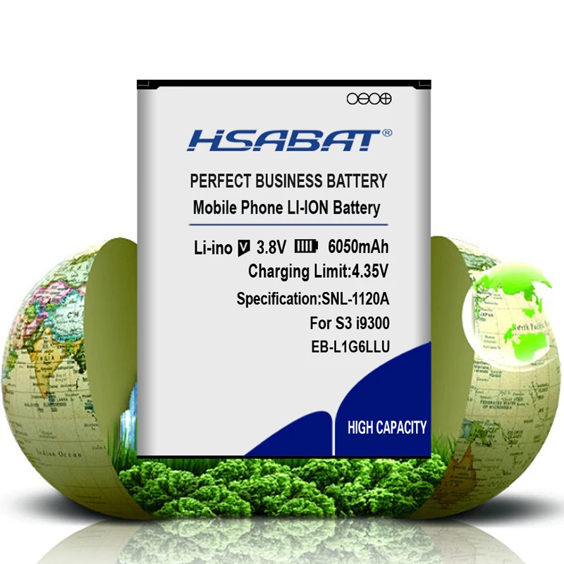 HSABAT 6050 мАч EB-L1G6LLU для samsung S3 SIII i9300 Аккумулятор NFC i9305 для Galaxy Grand DUOS I9082 аккумулятор Grand Neo i9060
