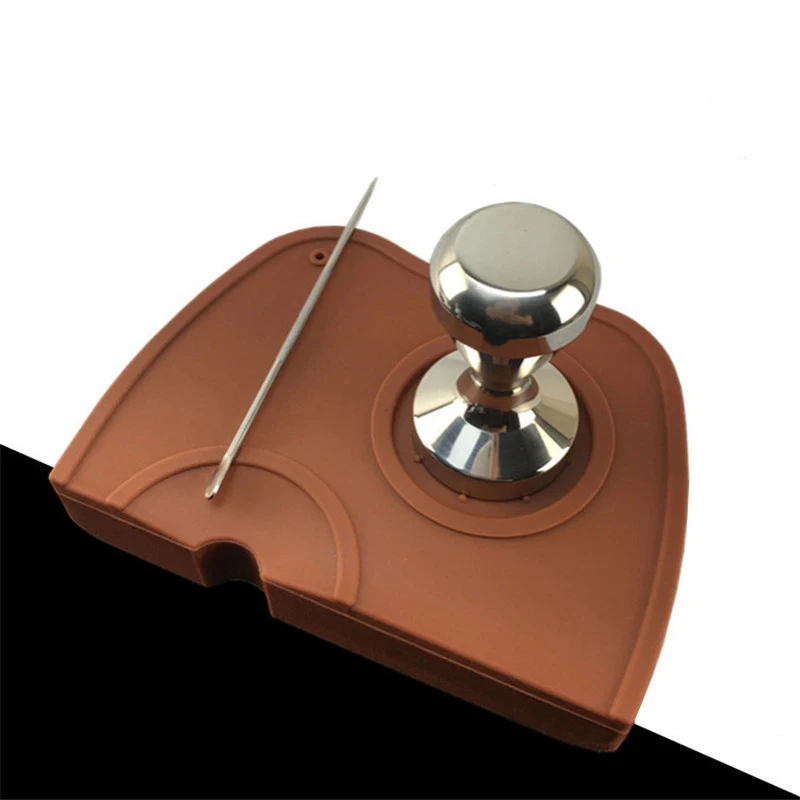Silicone Coffee Tamper Mat Holder Espresso Maker Support Base Non-Slip Flexible Corner Barista Tea Bar Tool M | Дом и сад