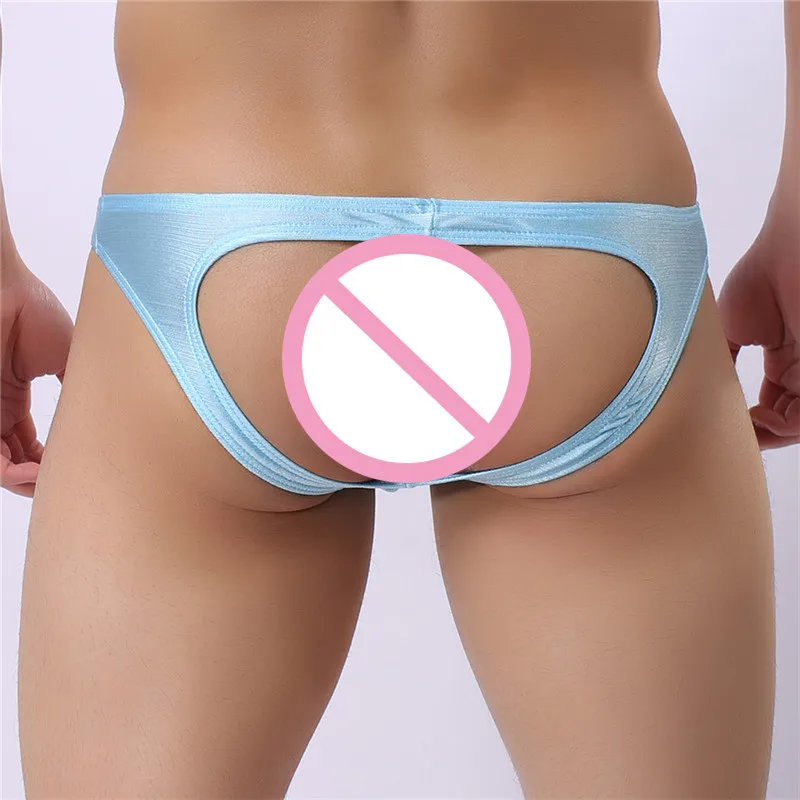 

YUFEIDA Sexy Men's Underwear G-Strings Low Waist Underpants Open Butt Gay Panties Briefs Bikini Jockstraps Tangas Mens Thongs