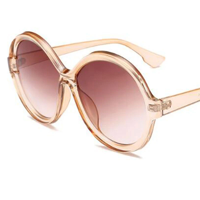 Большие круглые солнцезащитные очки женские Роскошные Модные прозрачные в