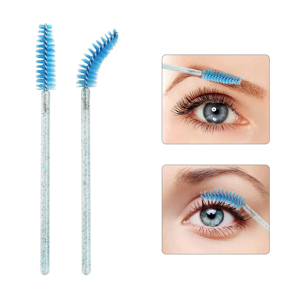 Многоцветная Модная стильная одноразовая щетка для ресниц тушь палочки макияжа