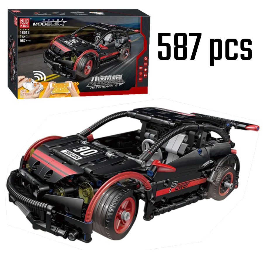 

MOULD KING High-Tech Building Blocks The Motorized Hatchback Type R Car Model Remote Control Car Assembly Bricks Kids Toys Gifts
