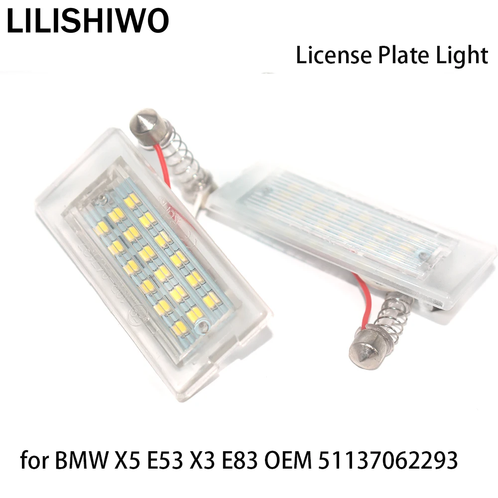 

LILISHIWO Car Number License Plate Light Lamp LED Lights for BMW X5 E53 X3 E83 OEM 51137062293