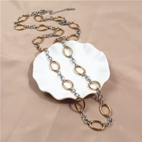 2021 new necklace geometry metal chain link simple atmosphere fashion women sweater chain necklace women jewelry