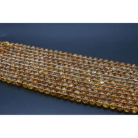 6 10mm aa natural smooth citrine round stone beads for diy necklace bracelet jewelry making 15 free delivery