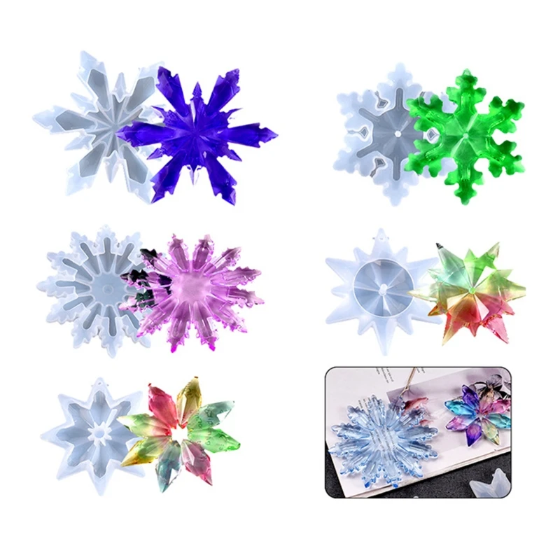 

5 шт., украшения в виде снежинок