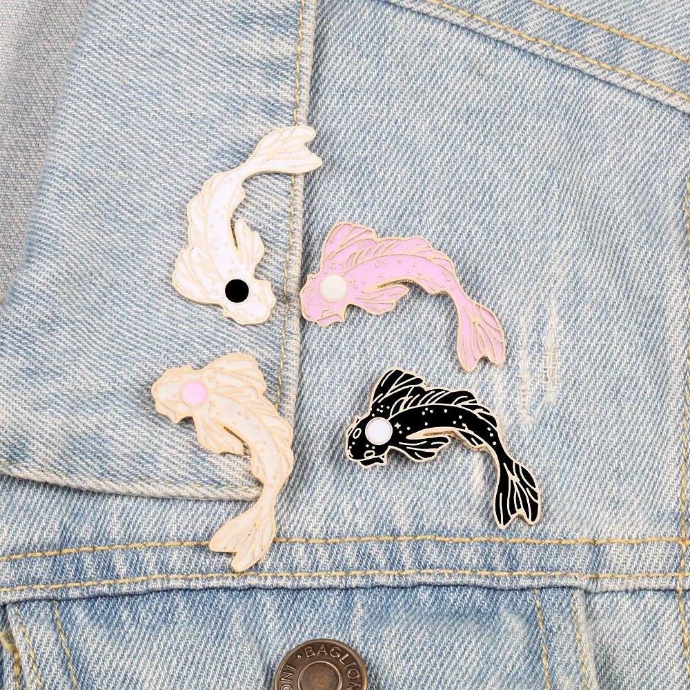 Мультяшная коллекция Броши рыба флаг кои Сумка Одежда Декоративные ювелирные