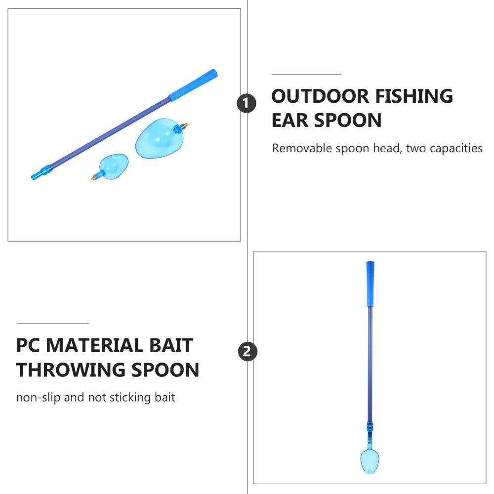 

1 Set Bait Throwing Spoon Feeder Thread Toss Throw Spoon Fishing Supply