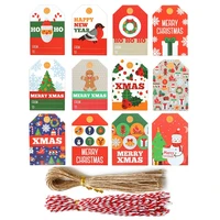 christmas gift tags multicolor santa claus gift bags boxes hang tags party decorations pendant creative packaging supplies cards