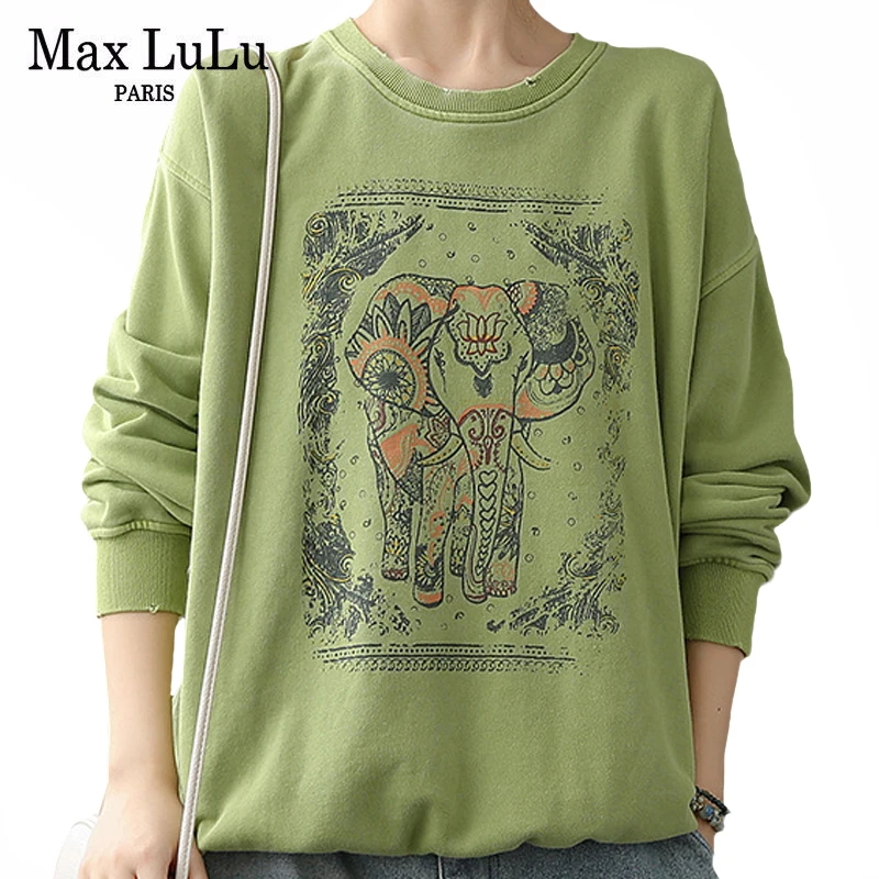 Max LuLu 2020 новая Корейская дизайнерская женская осенняя одежда с принтом женские