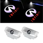 Для Infiniti Q50, Q70, Q60, QX70, QX80, QX50, EX25, EX37, EX35, FX37, FX50, 2X светодиодная подсветильник ка для двери автомобиля, привидение, тень, проектор, логотип светильник