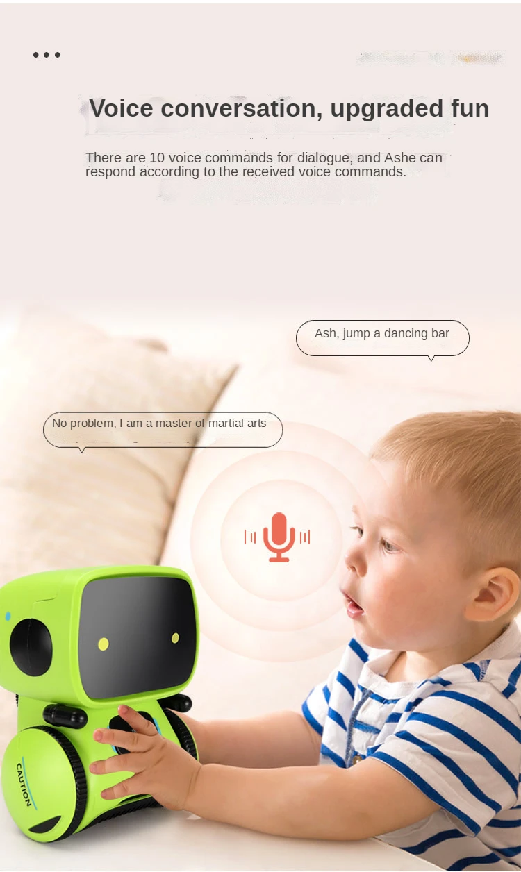 Intelligent Robot Toys English & Chinese Version Voice Touch control Interactive Educational RC for Boys Girls | Канцтовары для