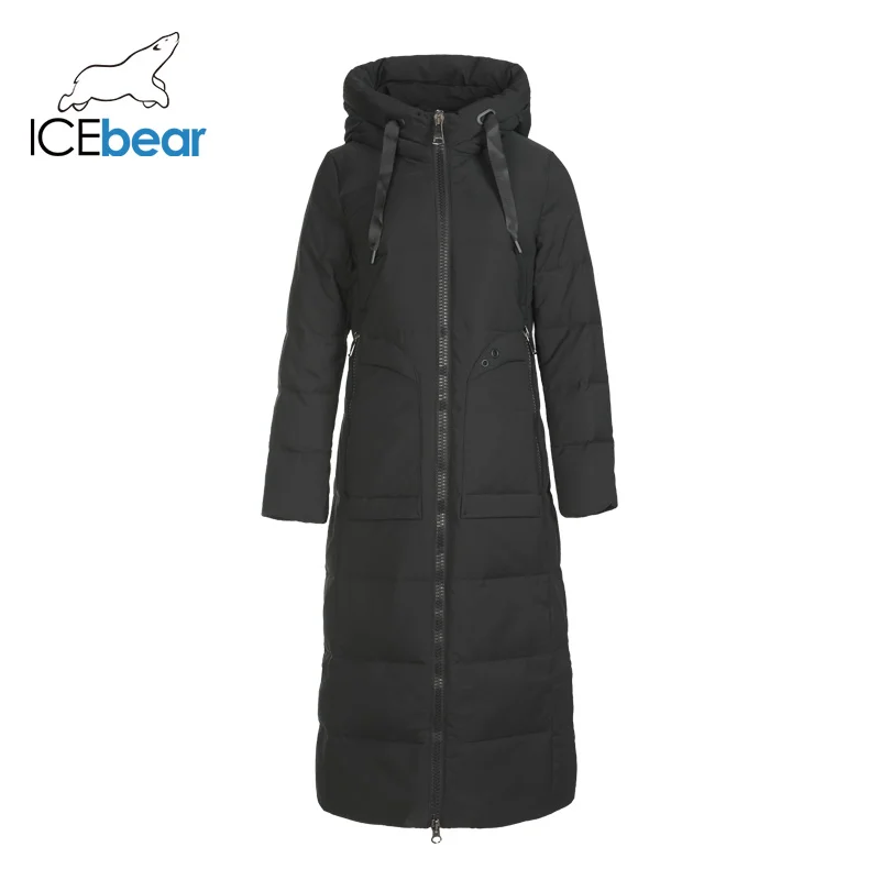 ICEbear 2019 новый зимний длинный женский пуховик модная теплая Женская куртка с