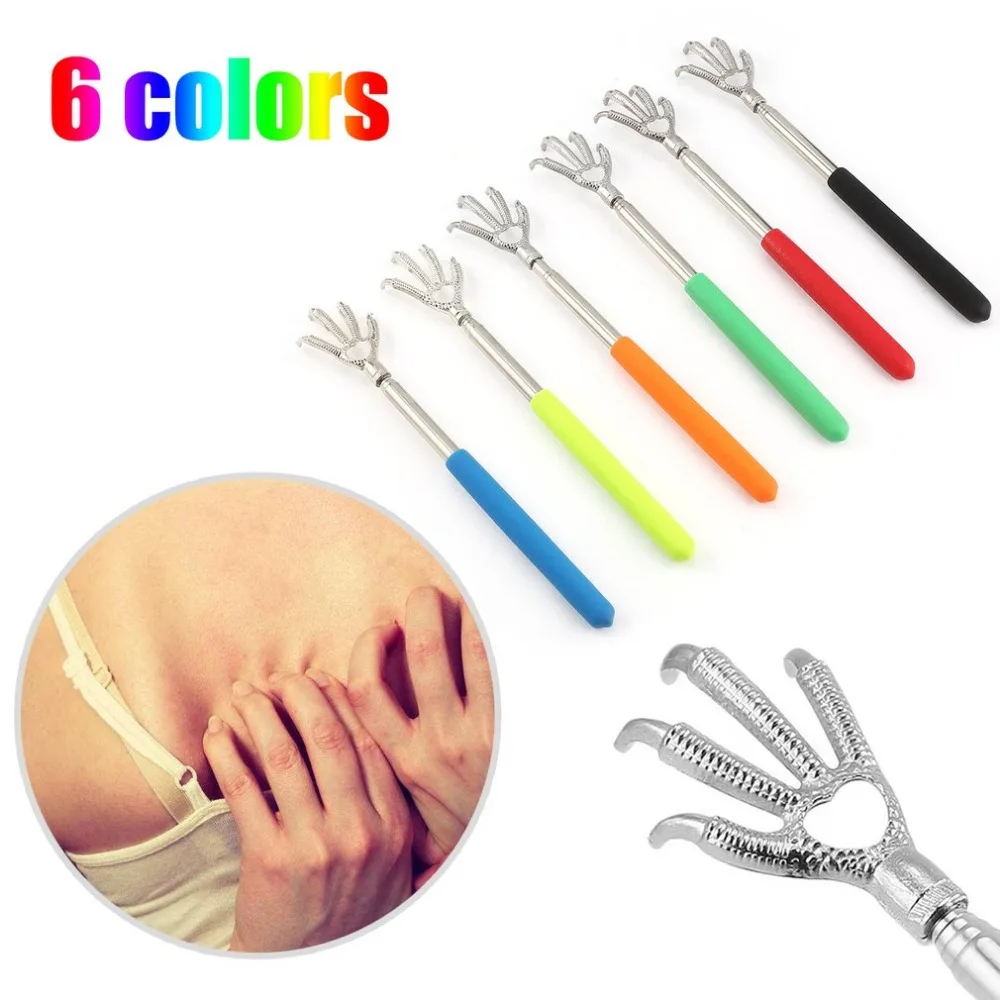 6 Colors Compact Telescopic Claw Stainless Steel Massager Back Scratcher 22-58cm Adjustable Scratching Massage Hand |