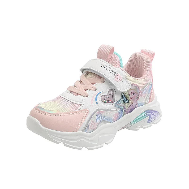 

Спортивная обувь для девочек, дышащие сетчатые кроссовки из искусственной кожи, обувь для отдыха для учащихся средней школы, новинка, кросс...